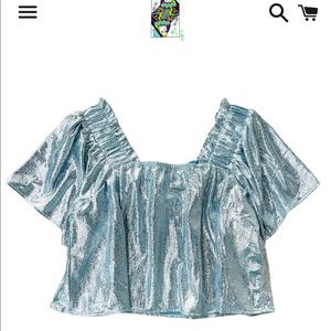 Queen of Sparkles Light Blue Top